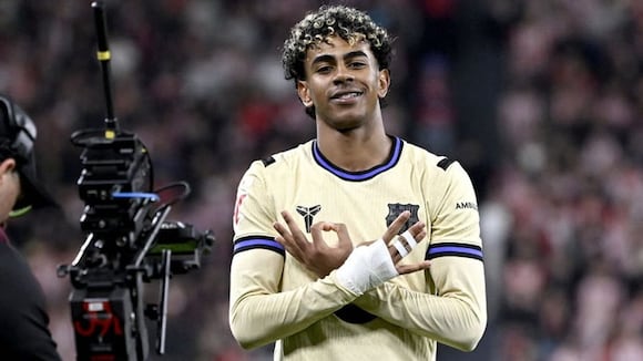 Gol de Lamine Yamal para el 1-0 del Barcelona vs. Athletic Club. (Video: DSports / Foto: Getty Images)