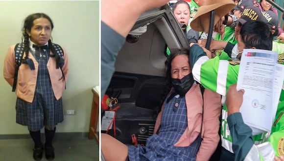 Huancayo: Hombre que fue detenido en baño de colegio vestido de alumna intentó justificarse