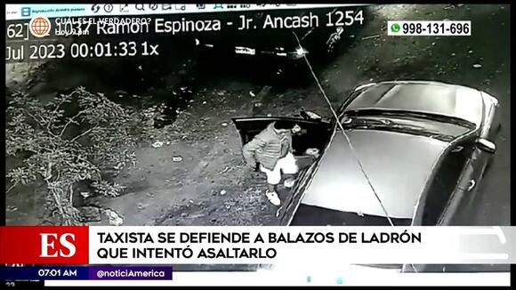 Taxista se defiende a balazos de adrón que intentó asaltarlo