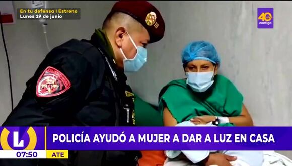 Policía ayuda a mujer a dar a luz en su casa en Ate