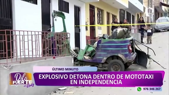 TROME | Detonan explosivo dentro de mototaxi en Independencia (Dilo Fuerte)