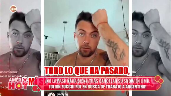 Julián Zucchi revela que vuelve al Perú para buscar trabajo