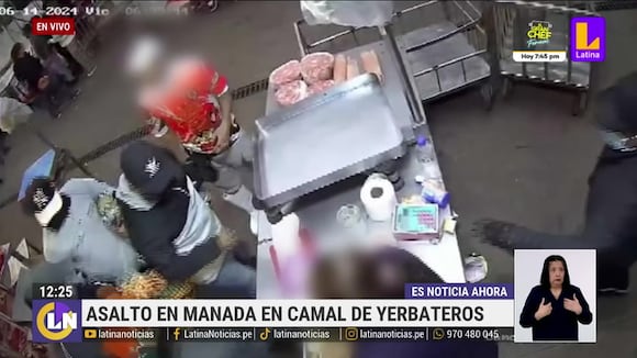 TROME - El preciso instante en el que delincuentes ‘en manada’ roban 100 mil soles en camal de Yerbateros