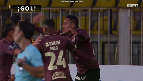 Gol de Alex Valera para el 1-0 de Universitario vs. Coquimbo Unido. (Video: ESPN)