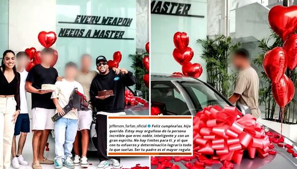 Jefferson Farfán le regala lujoso auto a su hijo por su cumpleaños número 17