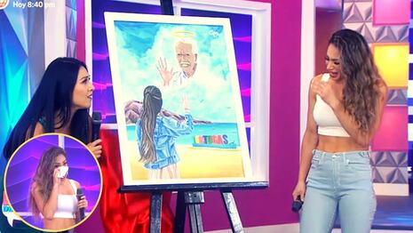 Melissa Loza estalla en llanto al ver cuadro de su abuelo fallecido