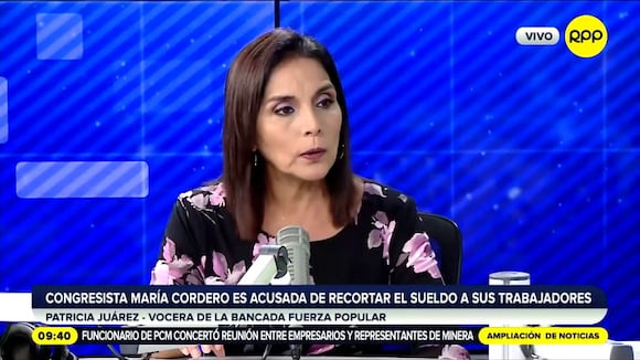 Declaraciones de Patricia Juárez sobre María Cordero