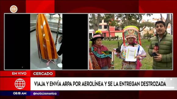 Denuncian a aerolínea por entregar arpa dañada