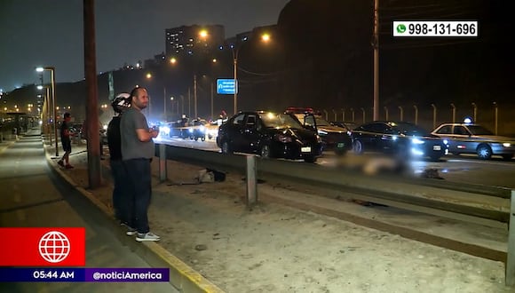 Miraflores: Mujer a bordo de una moto murió tras ser embestida por un auto en la Costa Verde