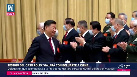 Testigo del caso Rolex viajará con Dina Boluarte a China. Video: Canal N
