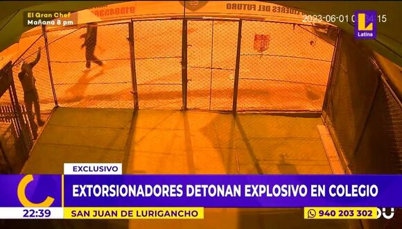 SJL: Extorsionadores detonan explosivo en colegio