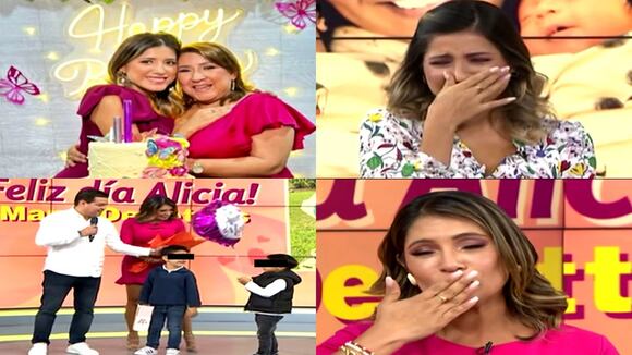Conductoras Alicia Retto y Fátima Aguilar fueron sorprendidas EN VIVO por el "Día de la Madre"