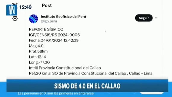 TROME - A tomar precauciones: Lima registró hoy tres sismos en menos de 24 horas