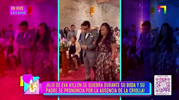TROME - Hijo de Eva Ayllón se QUEBRÓ y envió mensaje a su madre en su boda: “Hay un hilo que nos une”