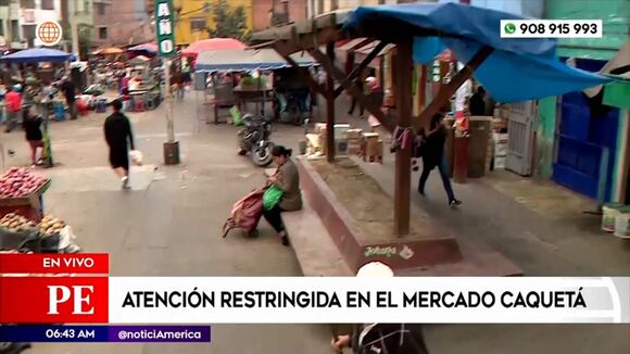 Rímac: Mercado de Caquetá presenta atención restringida
