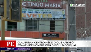 Clausuran centro médico que aprobó examen de hombre con dificultad visual
