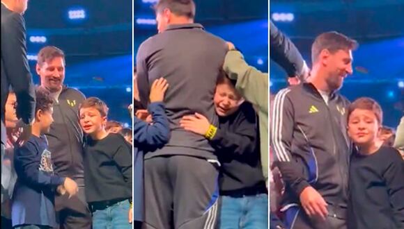 La conmovedora reacción de un niño al conocer a Lionel Messi en Azerbaiján