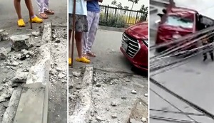 SMP: taxista impacta su auto contra muro para evitar ser asaltado