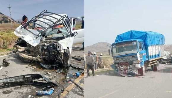 Puno: Dos muertos y un herido dejo violento choque