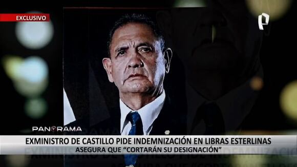 Exministro de Pedro Castillo pide indemnización al Estado