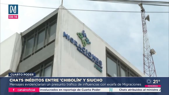Trome | Revelan chats sobre presunta influencia de Chibolín en Migraciones para ayudar a Siucho. Video: Canal N