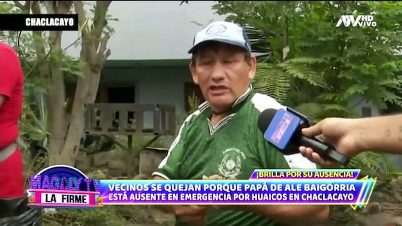 TROME - Papá de Ale Baigorria responde de mala manera a las quejas de los vecinos de Chacaclayo