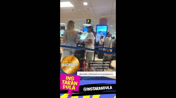 TROME - Brunella Horna y Richard Acuña reaparecen juntos el aeropuerto tras escándalo con Camila Ganoza