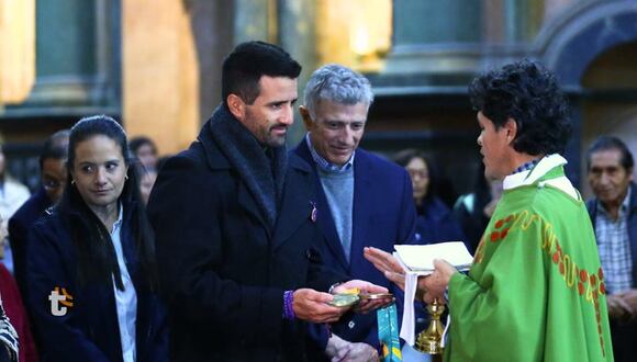 Stefano Peschiera coincidió con Edison Flores en la Iglesia de las Nazarenas