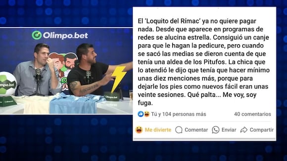 TROME - Erick Delgado responde a El Bombardero y muestra foto de sus pies: “¿Dónde están los champiñones?”