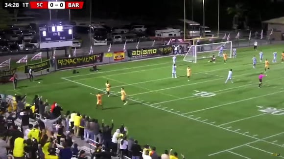 Gol de Damián Díaz para el 0-1 de Sporting Cristal vs. Barcelona SC. (Video: BSC)