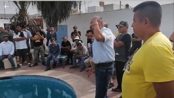 Antauro Humala habla con sus reservistas