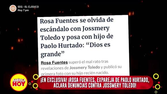 Rosa Fuentes se pronuncia en América Hoy
