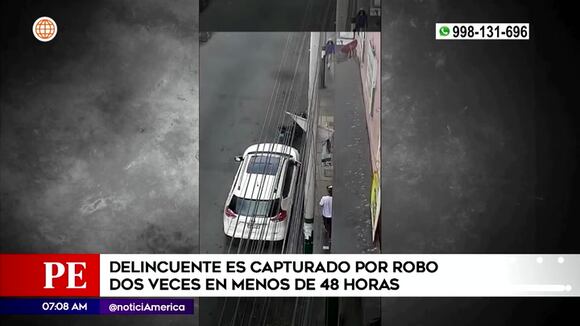 Surquillo: Delincuente es capturado por robo dos veces en menos de 48 horas