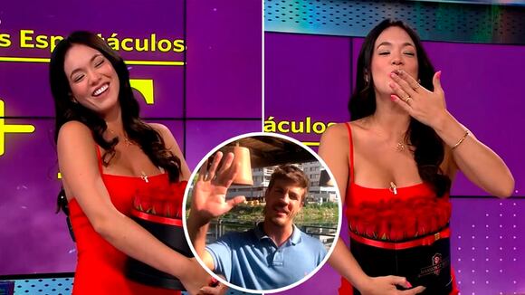 Novio de Jazmín Pinedo la sorprende con romántico detalle en vivo por San Valentín