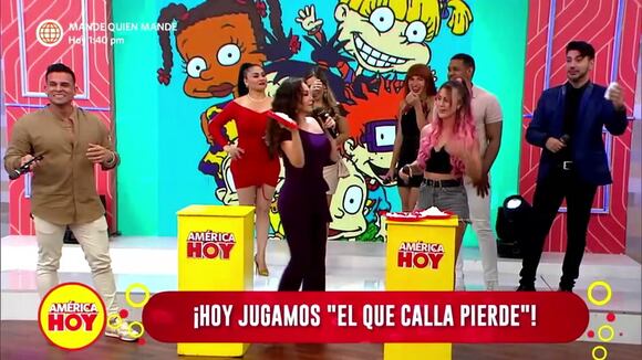 Janet Barboza le da tortazo a Edson Dávila en juego