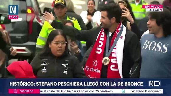 Stefano Peschiera llegó a Lima tras alcanzar medalla de bronce. (Video: Canal N)