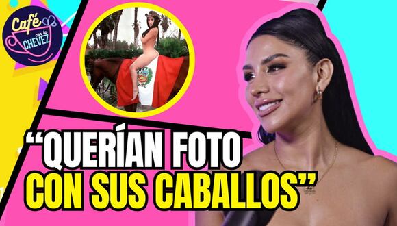 Café con la Chevez: Leysi Suárez revela que árabes la contrataron tras desnudo con bandera peruana