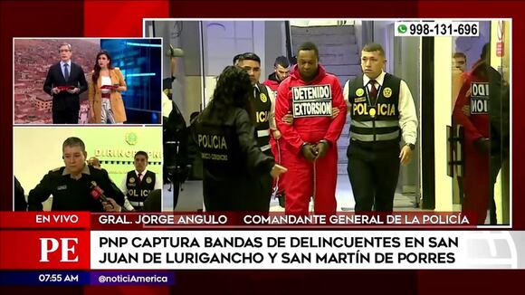 Lima: delincuentes son presentados como presos de USA