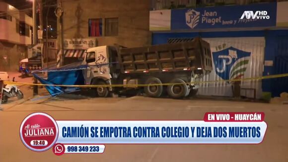 TROME | Camión se empotra contra colegio en Huaycán (ATV)