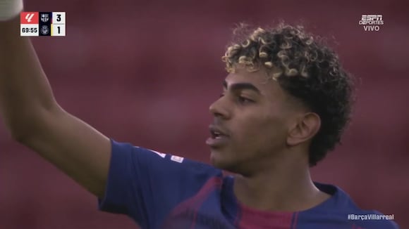 Hat Trick de Lamine Yamal para el 3-1 del Barcelona vs Villarreal | VIDEO: ESPN