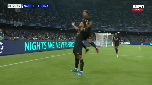 ¡Gol ‘maradoniano’! Bellingham anota para el 2-1 de Real Madrid vs. Napoli (Video: ESPN)