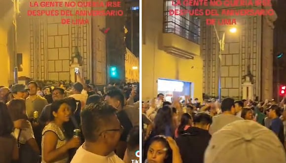 Aniversario de Lima: Decenas de personas bailaron y cantaron en Jirón de la Unión