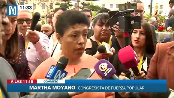 Declaraciones de Martha Moyano sobre Dina Boluarte