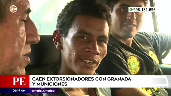 Detienen a extorsionadores con granada de guerra