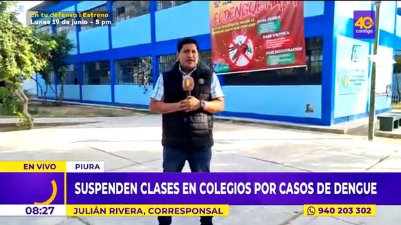 Dengue: fumigarán más de 3000 centros educativos en Piura