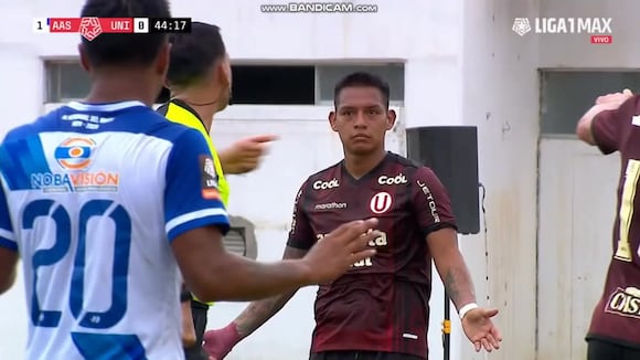 Tarjeta roja a Nelson Cabanillas en el partido entre Universitario y Alianza Atlético. (Video: Liga 1 MAX)