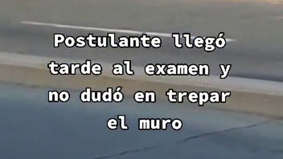 TROME | Postulante trepa reja de la Universidad San Marco para no perderse el examen de admisión (TikTok)