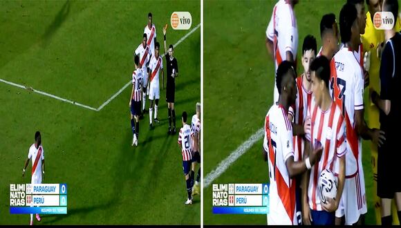 ¿Justa expulsión? Mira el resumen del primer tiempo del Perú vs. Paraguay