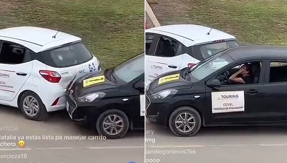 Video viral: Postulante provocó accidente cuando rendía su examen de manejo en el Touring