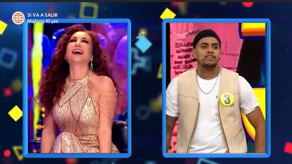 Janet Barboza coquetea con participante